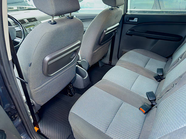 istock Comfortable interior of a car showcasing spacious back seats with soft fabric upholstery and practical design during a sunny afternoon 2253908130