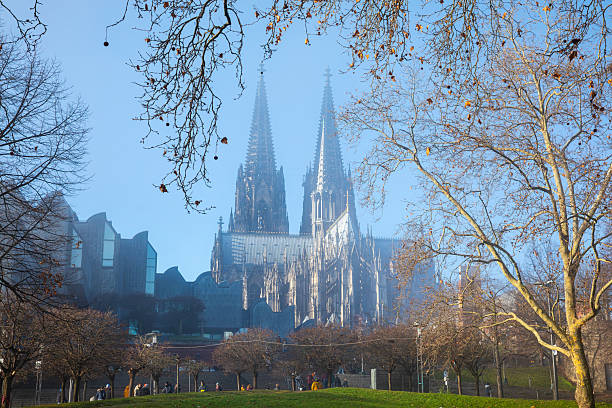 Cologne Cathedral in misty morning light, Cologne, Germany