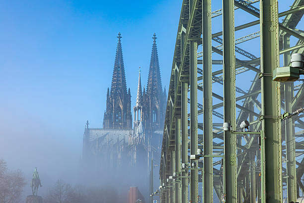 Cologne Cathedral in misty morning light, Cologne, Germany