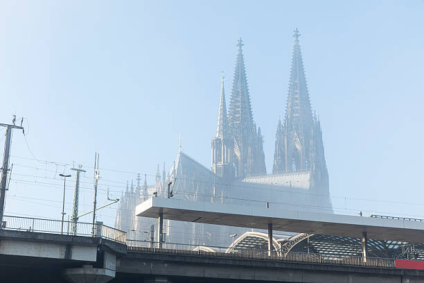 Cologne Cathedral in misty morning light, Cologne, Germany