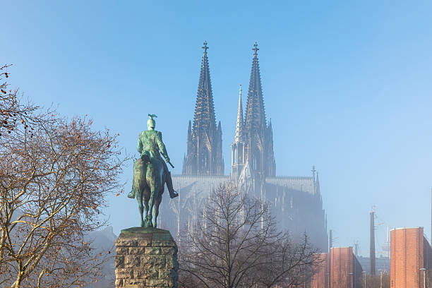 Cologne Cathedral and Kaiser Wilhelm II. sculpture, Cologne, Germany