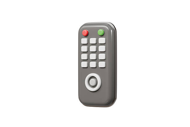 istock 3d Remote Television Control icon. Electronic device, Entertainment digital video media concept. Minimal Cartoon modern remote TV wireless control isolated on transparent background. PNG. 3d render. 2253921808