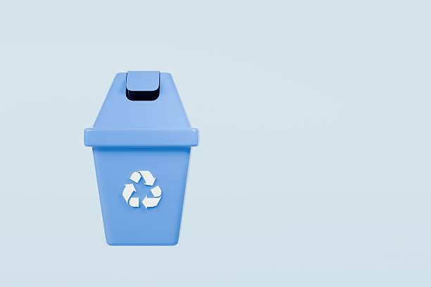 istock 3D Recycle Bin Icon. Minimal Cartoon Waste trash bin, Garbage container, Recycling bin icon. Emphasizing sustainability and eco-friendliness concept. Climate change nature junk concept. 3d render. 2253922093