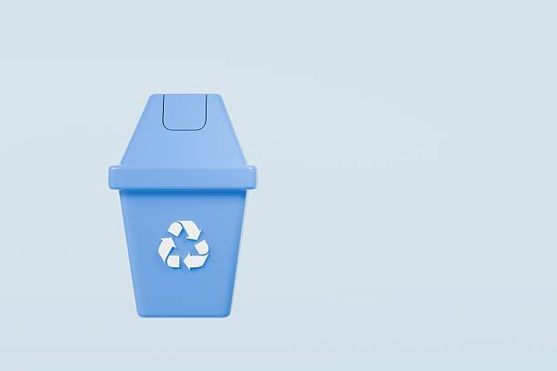 istock 3D Recycle Bin Icon. Minimal Cartoon Waste trash bin, Garbage container, Recycling bin icon. Emphasizing sustainability and eco-friendliness concept. Climate change nature junk concept. 3d render. 2253922094