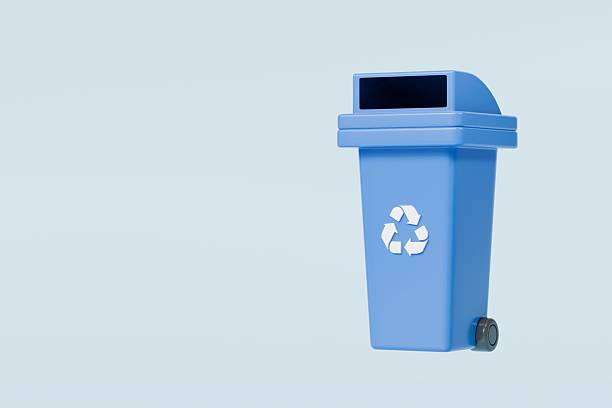 istock 3D Recycle Bin Icon. Minimal Cartoon Waste trash bin, Garbage container, Recycling bin icon. Emphasizing sustainability and eco-friendliness concept. Climate change nature junk concept. 3d render. 2253922555