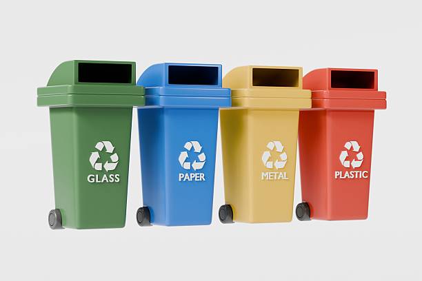 istock 3D Realistic Recycling Bin Icon with multiple color variations. Minimal Cartoon Waste trash bin, Garbage container, Recycle bin icon. Emphasizing sustainability and eco-friendliness concept 3d render. 2253922581