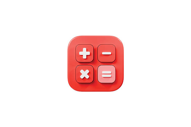 Modern Calculator Keypad Detail Featuring Bright Colors and Numeric Symbols for Business