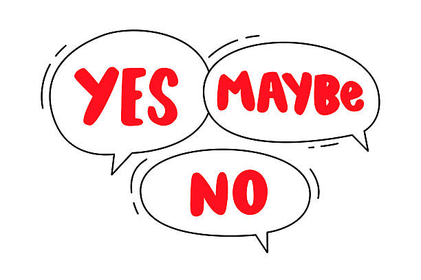 istock Yes No Maybe Three Speech Bubbles Showcasing Decisions Opinions and Dialogue in Bold Red Minimal Concept of Communication Choice and Expression in Clean Graphic Design 2253926601