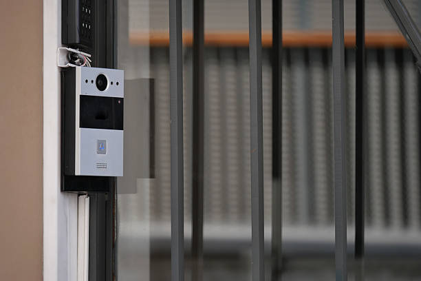 istock Modern intercom system mount on residential entrance 2253931556