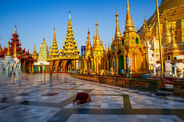 Prayer at the Shwedagon Temple
