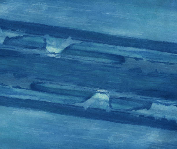 istock Blue background with sea and sky. Hand-drawn pastel drawing. 2253932597