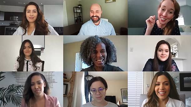 istock Diverse group of people collaborating virtually, showcasing modern communication and teamwork. 2253939069