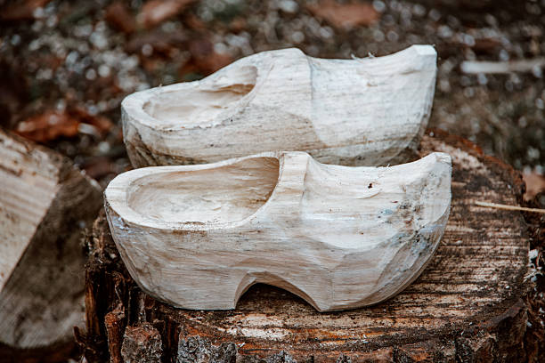 Shoe block with at shoemaker workshop