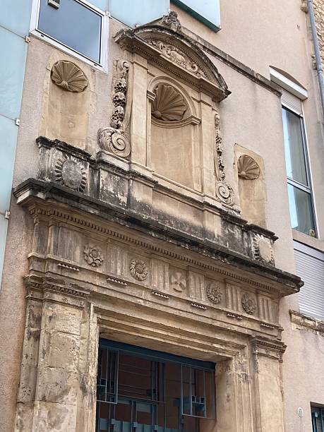 istock Decorative Door Pediment with Niche Above 2253953535
