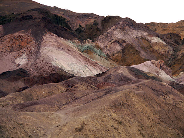 A natural phenomenon of brightly colored minerals gives the Artist Road in Death Valley its name.