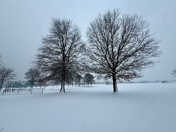istock Second Snow Storm hit Staten Island shoreline New York 2253958580