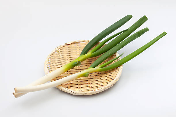 green onion isolated on white background