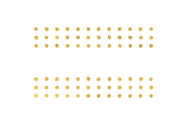 istock Array of gold contact pads is isolated. 2253960428