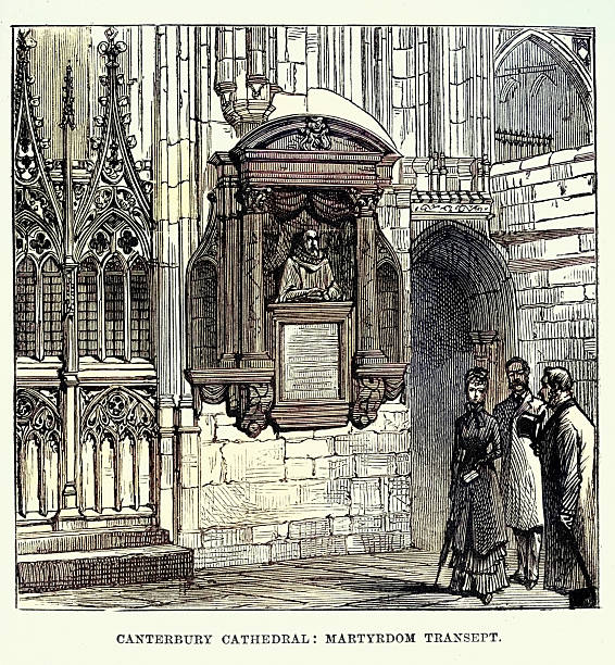 istock Canterbury Cathedral, Martyrdom transept, History, Architecture, medieval cathedrals of England, Vintage illustration, 19th Century 2253960906