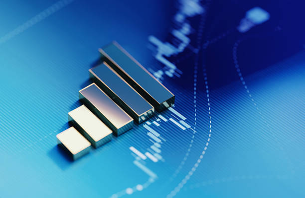 istock Investment Concept - Bar Graph Symbol On Blue Financial Graph Background 2253960935