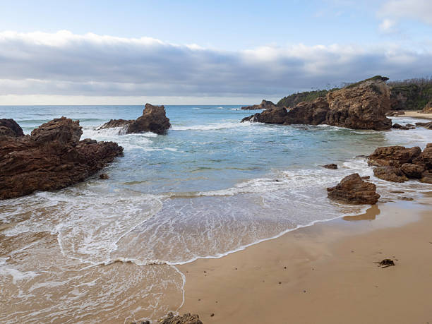 istock Rocky coastland  on moody day 2253965712