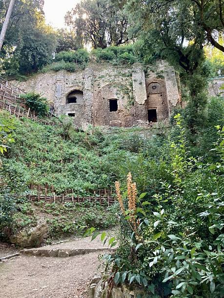 istock Parco Villa Gregoriana Temple on Hill 2253965942
