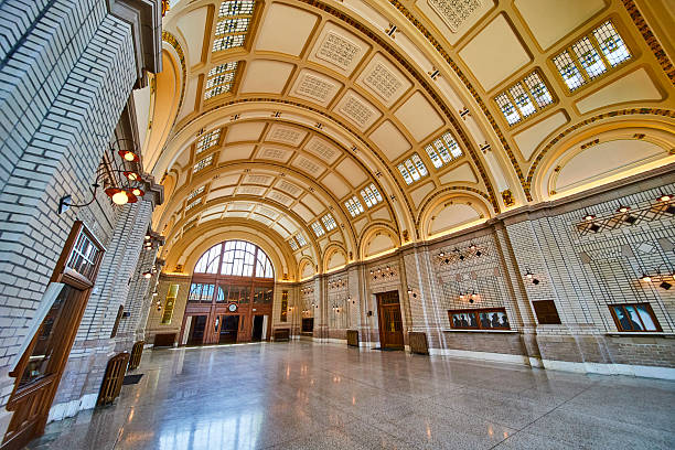 istock Classical Architecture of Baker Street Railway Terminal, Wide-Angle Interior View 2253975560