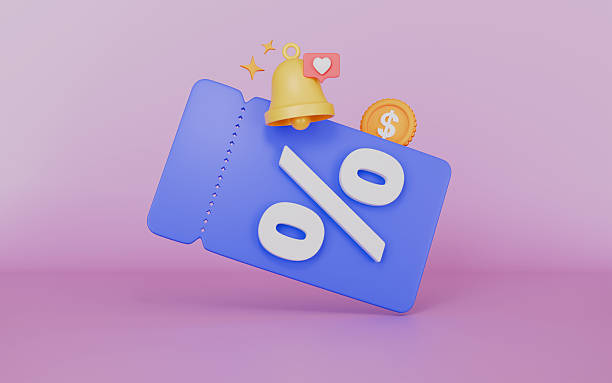 istock Tag price icon with bell notification for discount coupon 3d illustration 2253985528