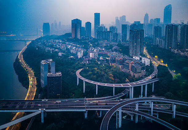 istock Curving Roads Through Foggy Chongqing 2253986242