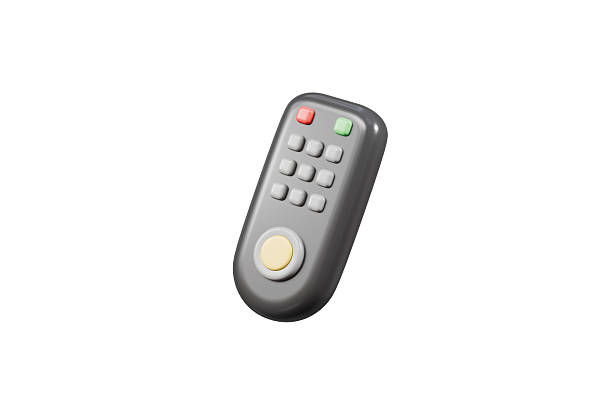 istock 3d Remote Television Control icon. Electronic device, Entertainment digital video media concept. Minimal Cartoon modern remote TV wireless control isolated on transparent background. PNG. 3d render. 2253994842