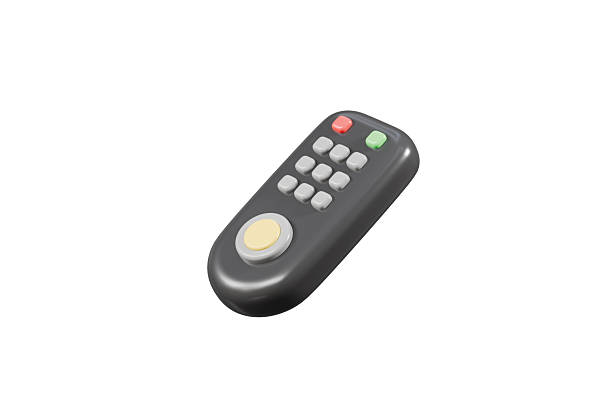 3d Remote Television Control icon. Electronic device, Entertainment digital video media concept. Minimal Cartoon modern remote TV wireless control isolated on transparent background. PNG. 3d render.