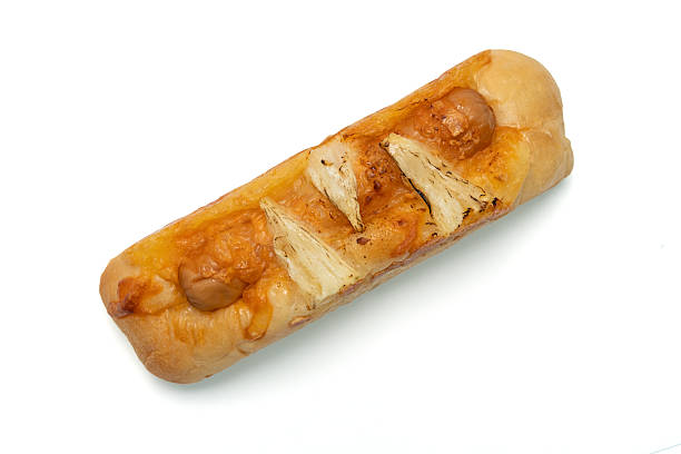 istock Hawaiian hot dog bread on isolated white background, Top view. 2253997902