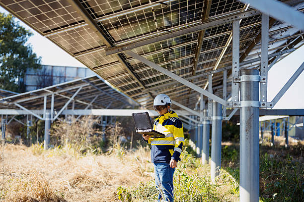 istock The electrical engineer is recording data at the solar power plant 2254003956