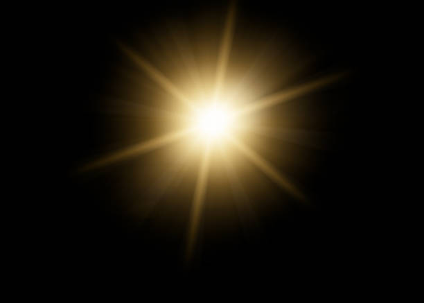 istock Orange Yellow Glowing Lens flare light Overaly Effect 2254010222