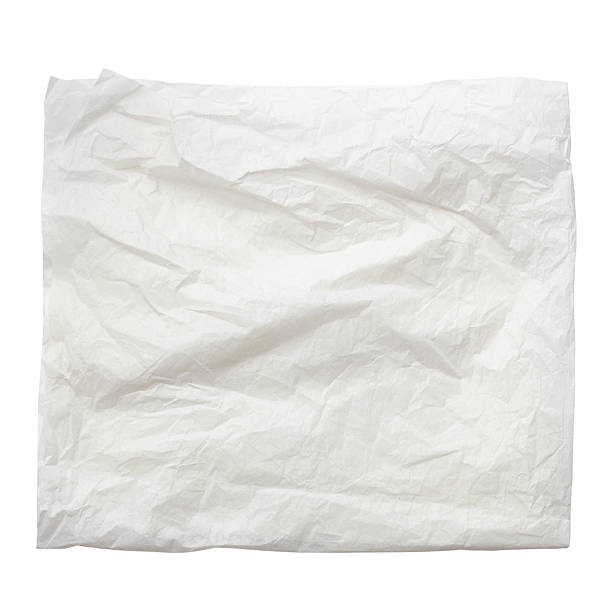 istock Square Rough Paper Napkin or Tissue texture Isolated on White background with clipping path 2254010249