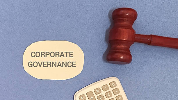 istock Corporate governance concept with gavel and calculator 2254011618