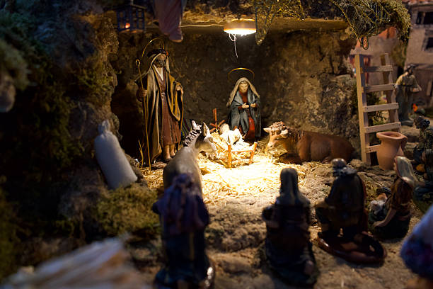 istock Christmas nativity scene figurines for celebrating Christmas. 2254019054