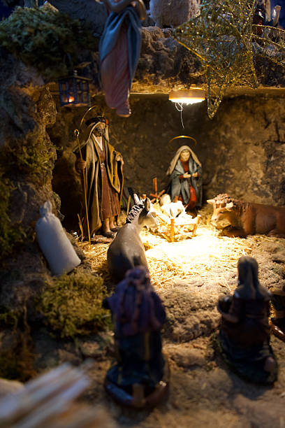 istock Christmas nativity scene figurines for celebrating Christmas. 2254019056