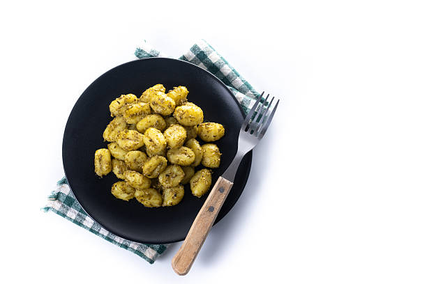 istock Gnocchi with pesto sauce 2254023970