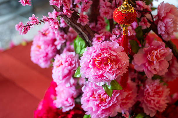 Close up artificial Blossom flower background