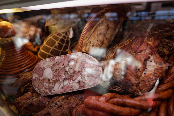 istock Various Romanian traditional smoked meat cuts for sale 2254027680