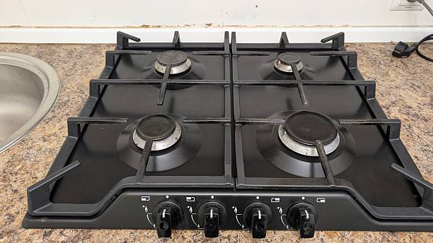 istock Contemporary kitchen appliance featuring four burners and glossy finish 2254030832