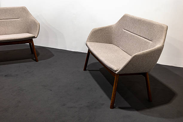 A pouffe in a waiting area in a public space.