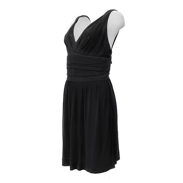 black mannequin isolated on a white background