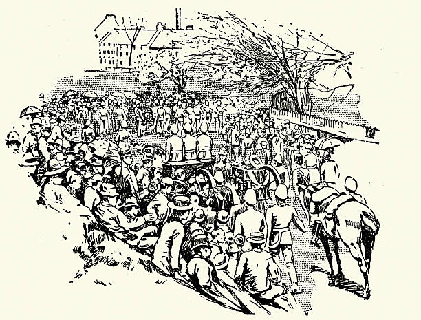 Funeral of Major Charles John Short and Staff-Sergeant George Wallick who died trying to create firebreaks with explosives during the Great Fire of Quebec in May 1889,  19th Century