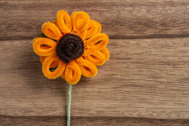 top view beatiful handmade sunflower