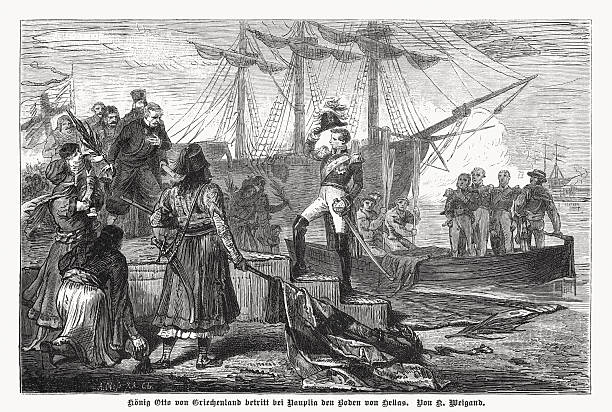 istock King Otto of Greece in Nafplio (1833), woodcut, published 1883 2254075151