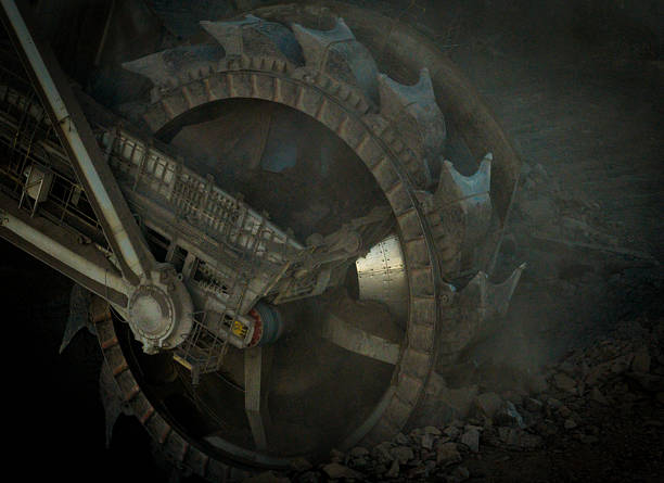 Coal mining at an open pit