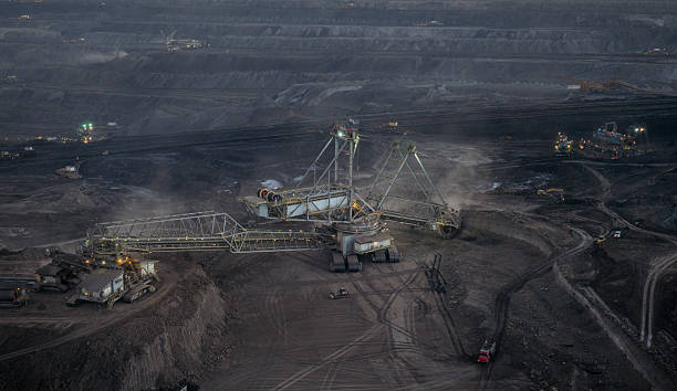 istock Aerial view of an active coal mining site 2254075441