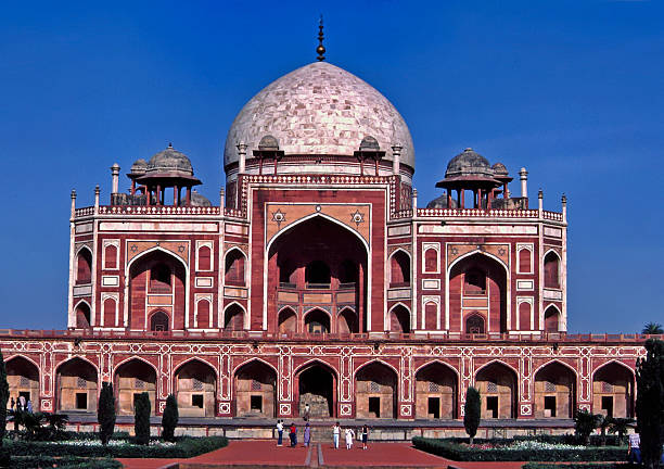 Massive tomb for the Mughal emperor Humayun was built in Delhi, India in the 16th century